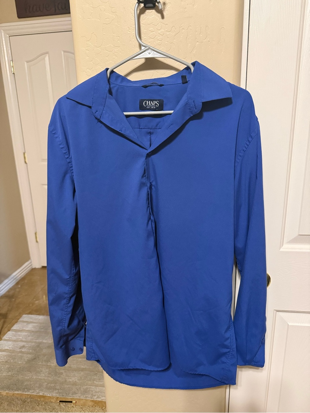 Chaps Men's Royal Blue Dress Shirt